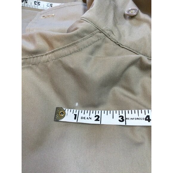 Vintage LL Bean Mens Fur Lined Parka Coat Size 44 Tan Chore Barn Work - Picture 8 of 12